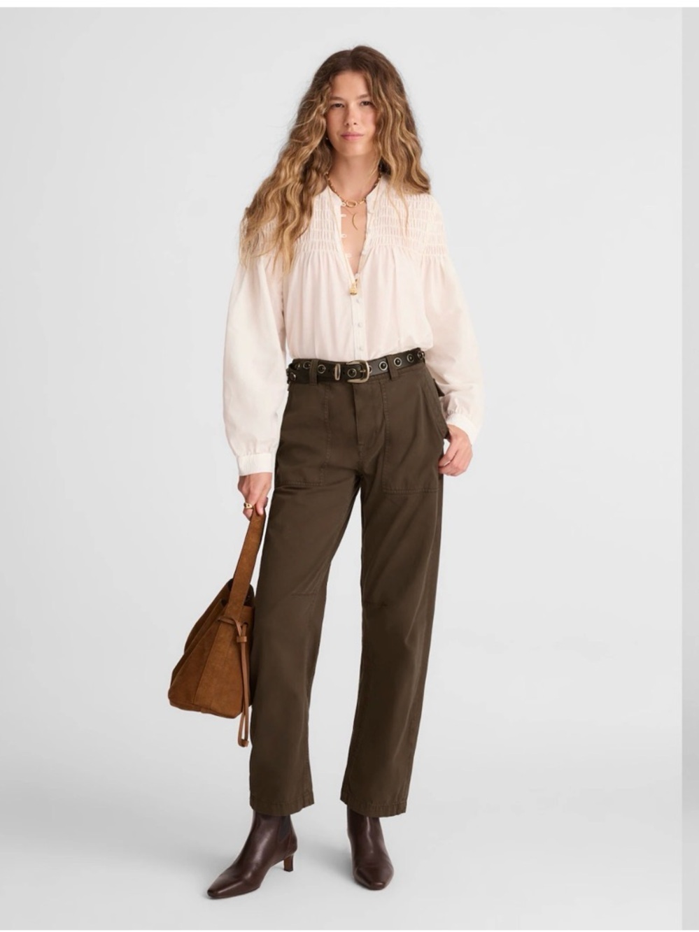 Madewell Darted Barrel-Leg Pants - Picture 4 of 7